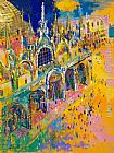 Marco Paintings - San Marco's Square by Leroy Neiman